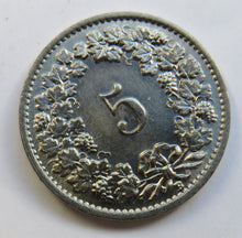 Load image into Gallery viewer, 1946 Switzerland 5 Rappen Coin
