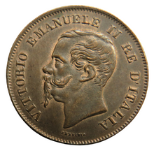 Load image into Gallery viewer, 1862-N Italy 5 Centesimi Coin In High Grade
