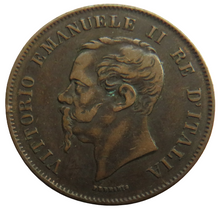 Load image into Gallery viewer, 1861-M Italy 5 Centesimi Coin
