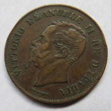 Load image into Gallery viewer, 1861-M Italy 5 Centesimi Coin
