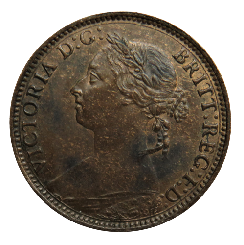 1884 Queen Victoria Farthing Coin