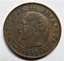 Load image into Gallery viewer, 1853-W Napoleon III France 5 Centimes Coin
