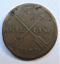 Load image into Gallery viewer, 1827 Sweden 1 Skilling Coin
