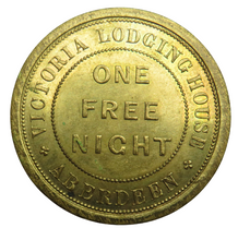 Load image into Gallery viewer, Victoria Lodging House, Aberdeen One Free Night - Vintage Token
