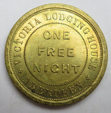 Load image into Gallery viewer, Victoria Lodging House, Aberdeen One Free Night - Vintage Token
