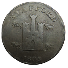 Load image into Gallery viewer, 1803 Stafford 1d One Penny Token
