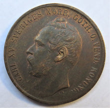 Load image into Gallery viewer, 1861 Sweden 5 Ore Coin In Higher Grade
