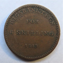 Load image into Gallery viewer, 1813 Denmark 6 Skilling Coin
